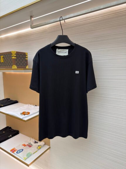 VALENTINO Logo-Embroidered Short-Sleeve Top