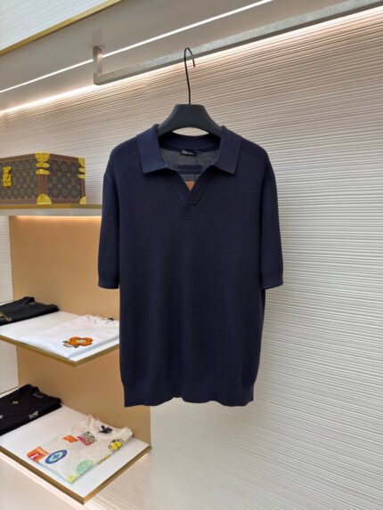ZEGNA Open-knit polo shirt