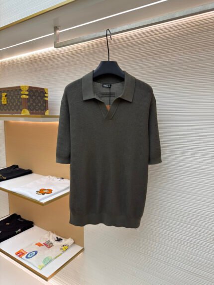 ZEGNA Open-knit polo shirt