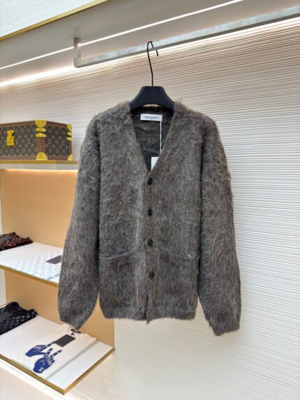 OUR LEGACY Barn-style mohair-blend knit cardigan