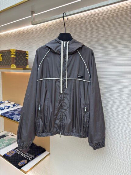 MIU MIU Zipped Hooded Jacket