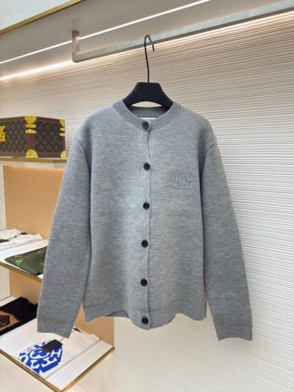 Miu Miu Embroidered Patch Cardigan