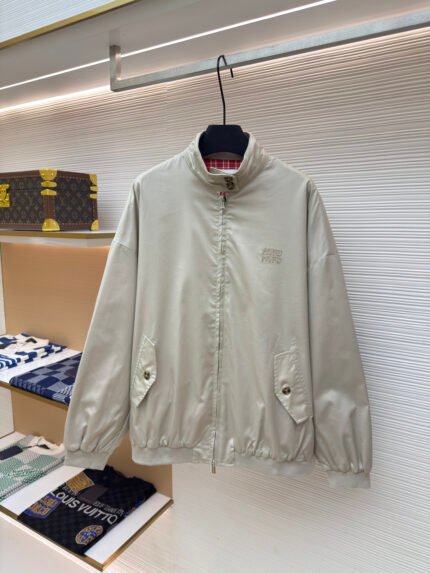 MIU MIU New Autumn/Winter Loose-Fit Long-Sleeve Jacket with Stand Collar