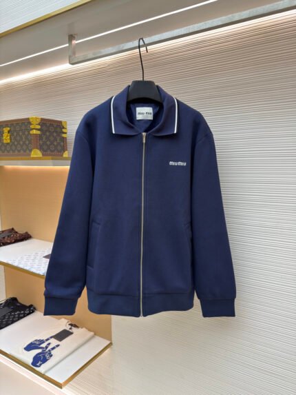 Miu Miu Embroidered Piqué Jacket