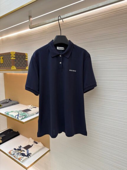 Miu Miu Classic Logo-Embroidered Polo Shirt
