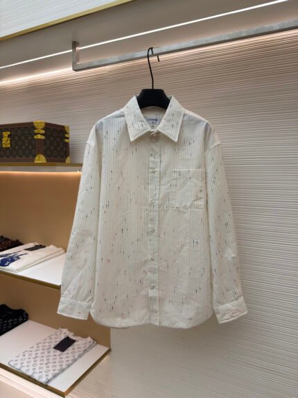 Chanel Striped Shirt with Double-C Embroidery
