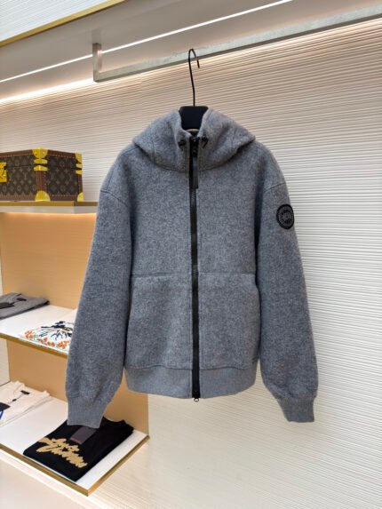 Canada Goose Chilliwack Black Label Wool Fleece Bomber Jacket