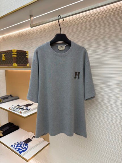 Hermès Paris Leather Short-Sleeved Top with Horse Motif