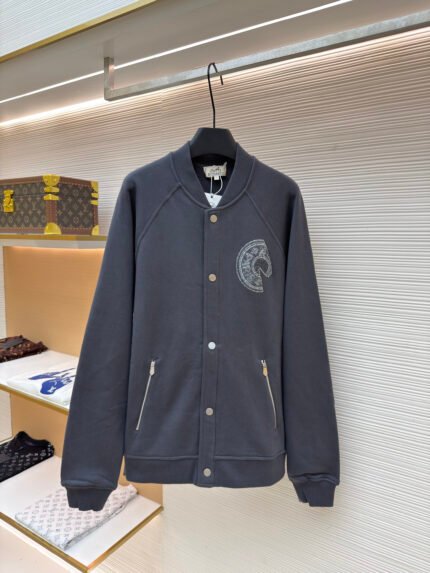 Hermès Paris Jacket with Saddle-Nail Appliqué