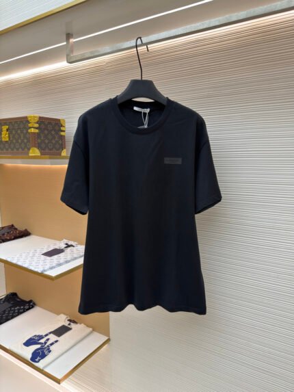 GIVENCHY SS26 Cotton T-Shirt with Paris Logo Embroidery Patch