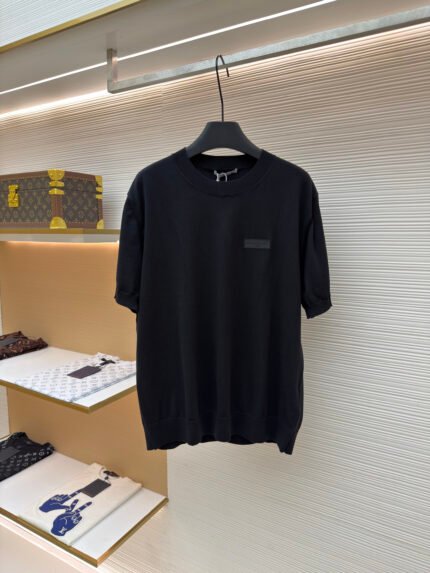 GIVENCHY Embroidered Logo Knit Top with Couture-Style Stitching