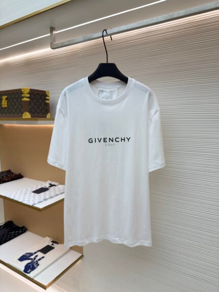 Givenchy Double-Layer Letter Logo Print Short-Sleeve T-Shirt