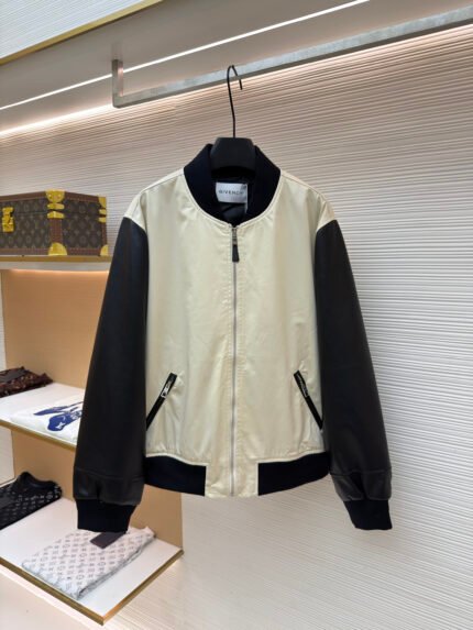 Givenchy Color-Block Embroidered Panel Jacket