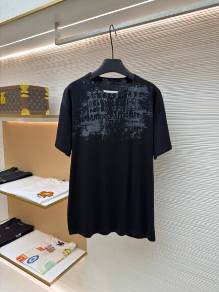 Maison Margiela Short-Sleeve T-Shirt with Blurred Lettering Print