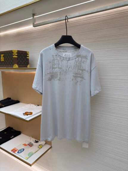 Maison Margiela Short-Sleeve T-Shirt with Blurred Lettering Print