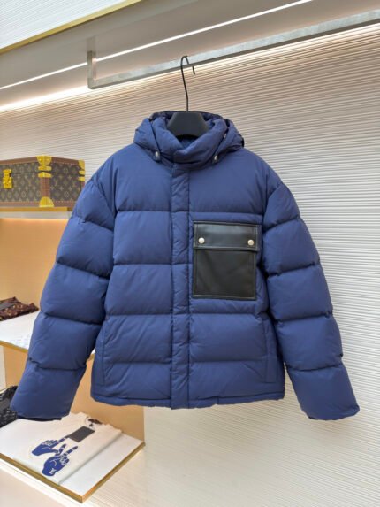 Bottega Veneta Woven Leather Down Jacket