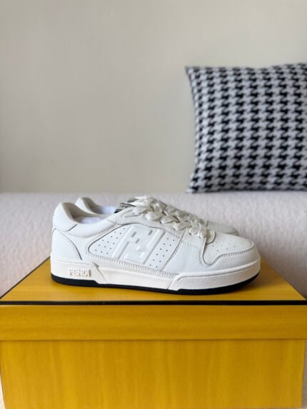 FENDI Match leather low-top sneakers