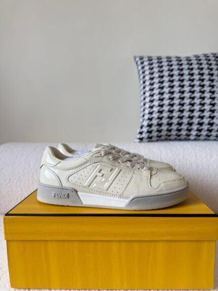 FENDI Match leather low-top sneakers