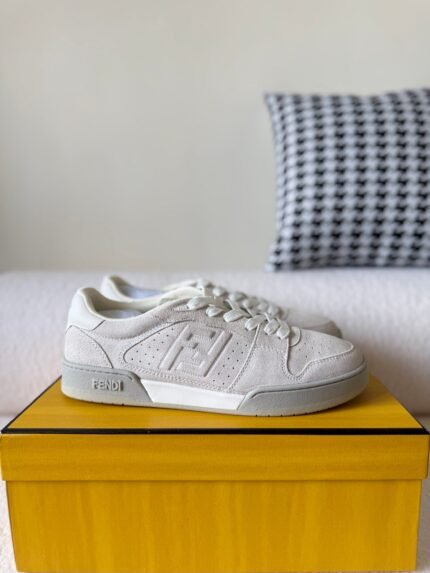 FENDI Match leather low-top sneakers