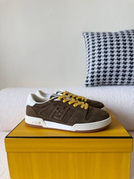 FENDI Match leather low-top sneakers