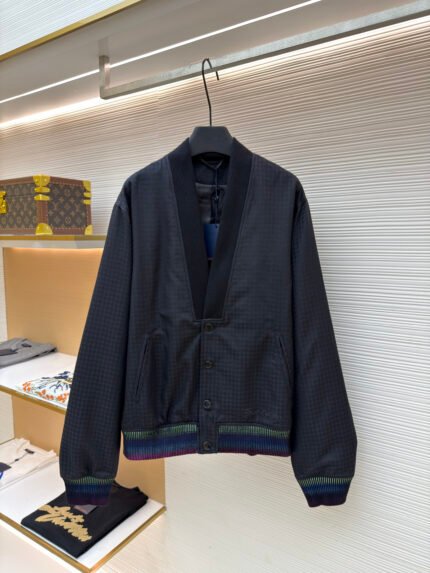 LOUIS VUITTON Wool Cardigan-Style Belted Jacket
