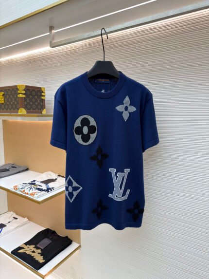Louis Vuitton Ski Collection Intarsia-Knit Short-Sleeved Crewneck T-Shirt