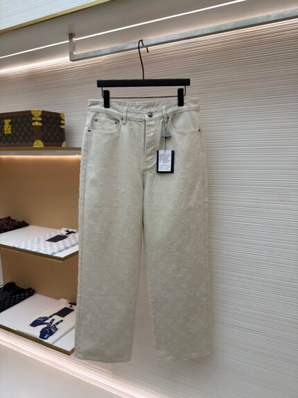 LOUIS VUITTON Needle-Punched Denim Skate Trousers