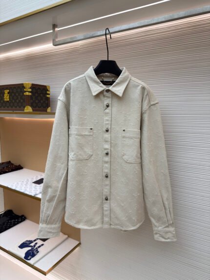 LOUIS VUITTON Needle-Punched Denim Jacket