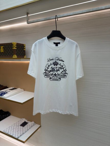 LOUIS VUITTON Crown-Motif Crew-Neck Short-Sleeve Top