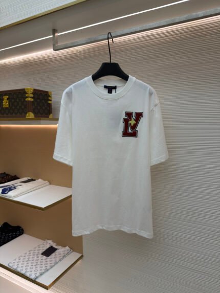 LOUIS VUITTON Appliqué-Motif Crew-Neck Short-Sleeve Top