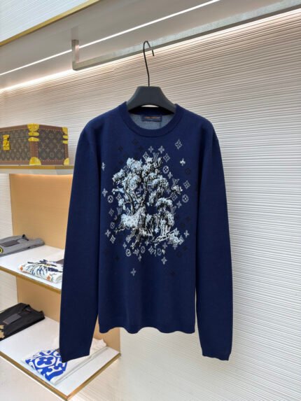 Louis Vuitton Year of the Horse Limited Edition Intarsia-Lettering Jacquard Knit Sweater