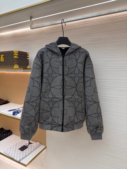 LOUIS VUITTON Reversible Monogram Flower Wool Coat