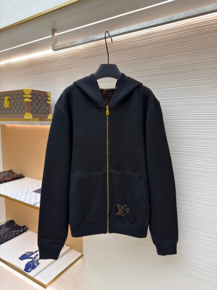 LOUIS VUITTON Reversible Hooded All-Over Print Jacket