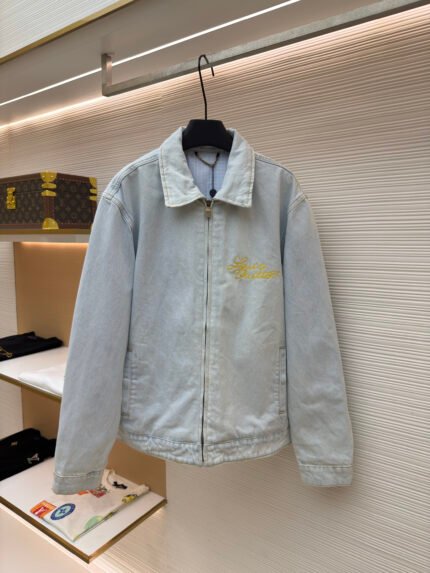 LOUIS VUITTON Monogram Daisy Jacquard Embroidered Denim Jacket