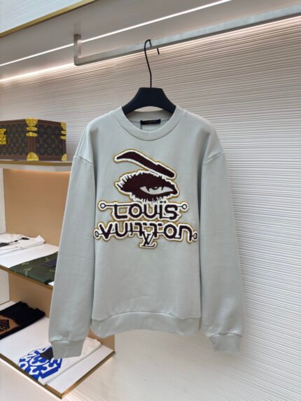LOUIS VUITTON wool embroidered eye-catching sweatshirt