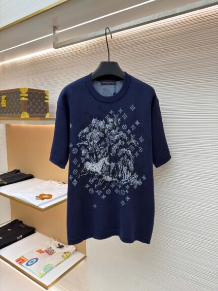 LOUIS VUITTON Year of the Horse limited edition jacquard floral knit short sleeve