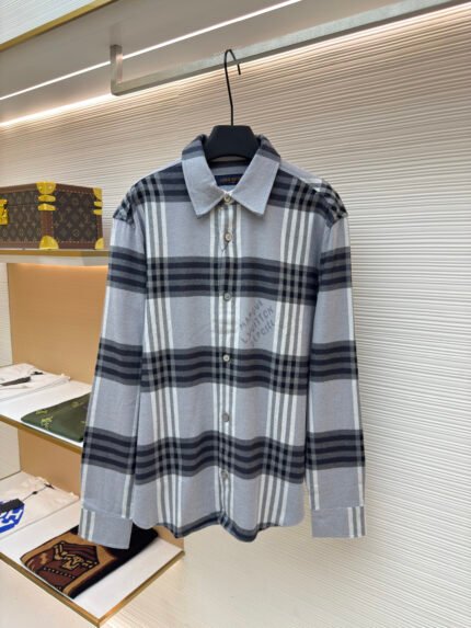 LOUIS VUITTON Flannel Jacquard Monogram Shirt