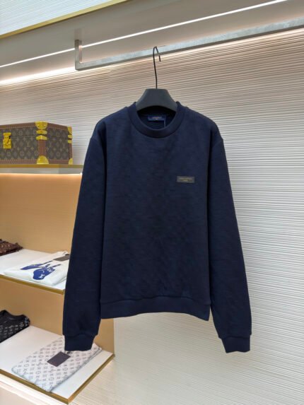LOUIS VUITTON Quilted Jacquard Crewneck Sweatshirt