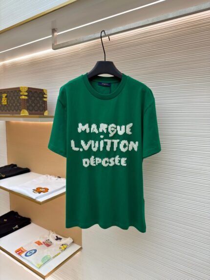 LOUIS VUITTON Embroidered Crew-Neck Knit T-Shirt